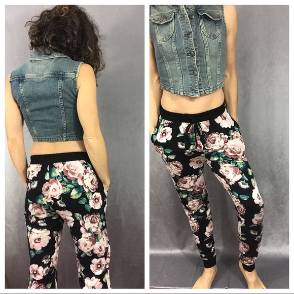 See You Monday Pants - 3/$30 See You Monday Pink Floral Stretch Pants S